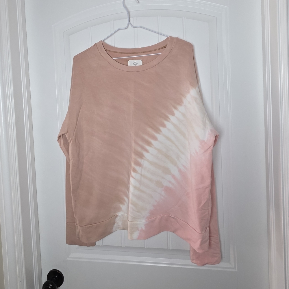 Aerie Offline Peach Tie Dye Crewneck Sweatshirt Medium